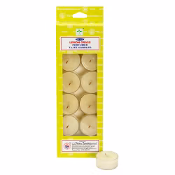 Lemongrass, Citrongräs, 12-pack Värmeljus, Satya