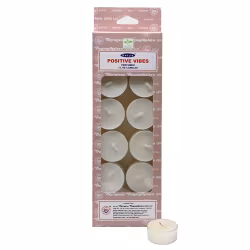 Positive vibes, 12-pack Värmeljus, Satya