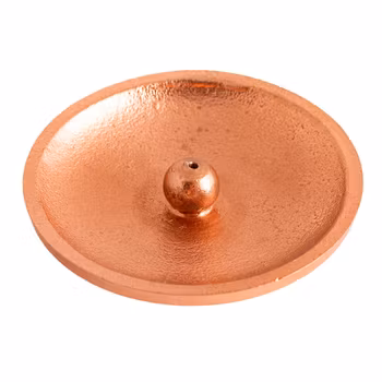 Reseguld rund rökelsehållare, Metall