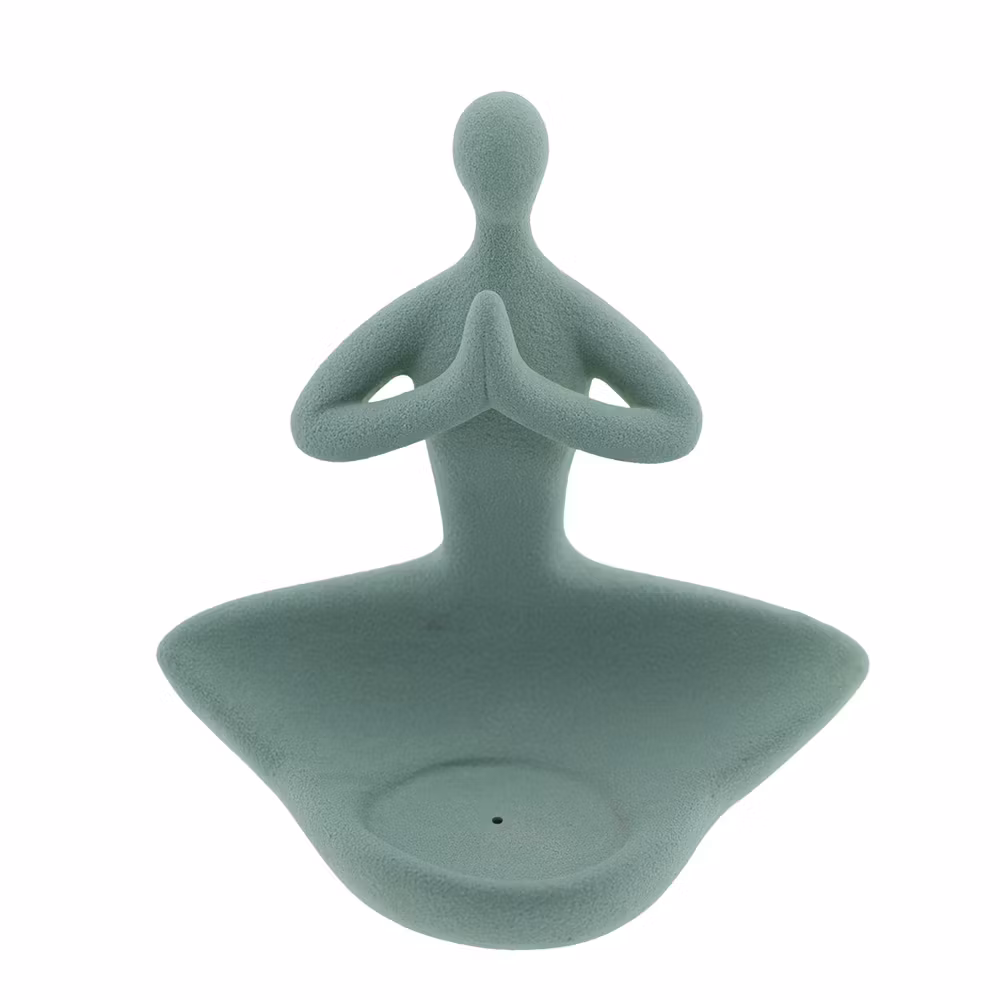 Grön buddha, Ljus & rökelsehållare, Keramik