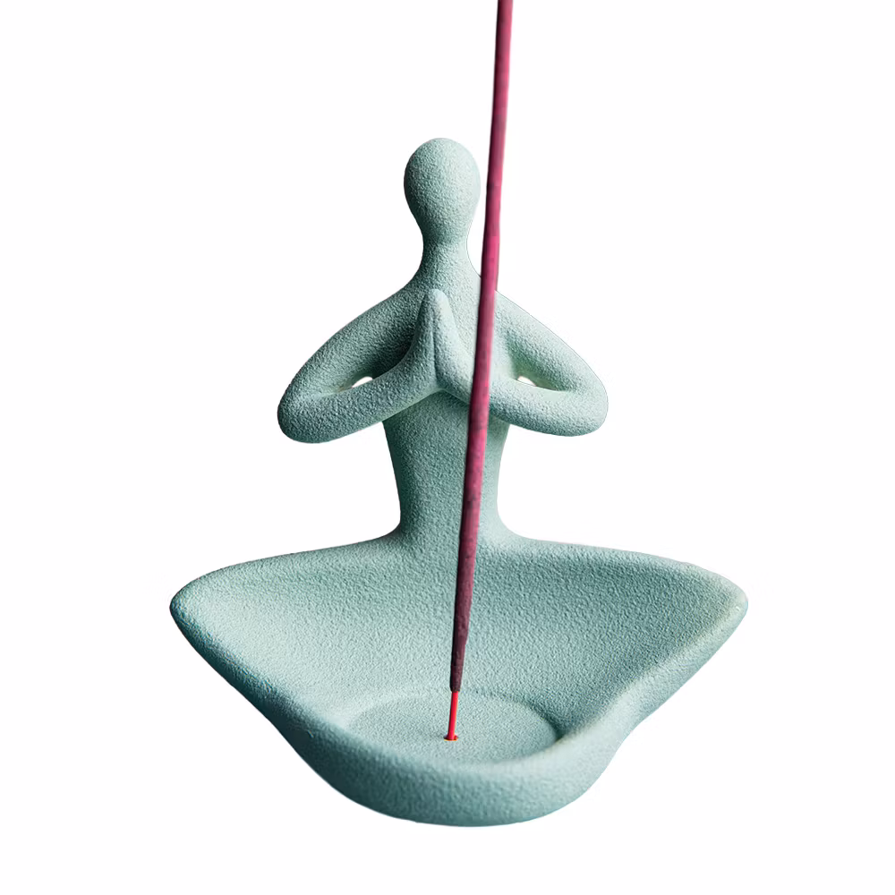 Grön buddha, Ljus & rökelsehållare, Keramik