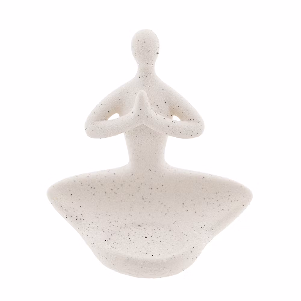 Vit buddha, Ljus & rökelsehållare, Keramik