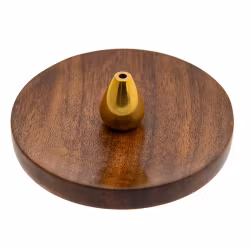 Mässingshållare med träfat, Rökelsehållare