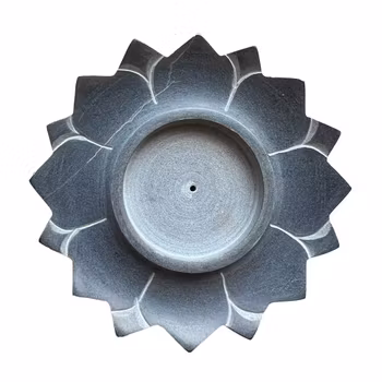 Lotus ljus- och rökelsehållare täljsten