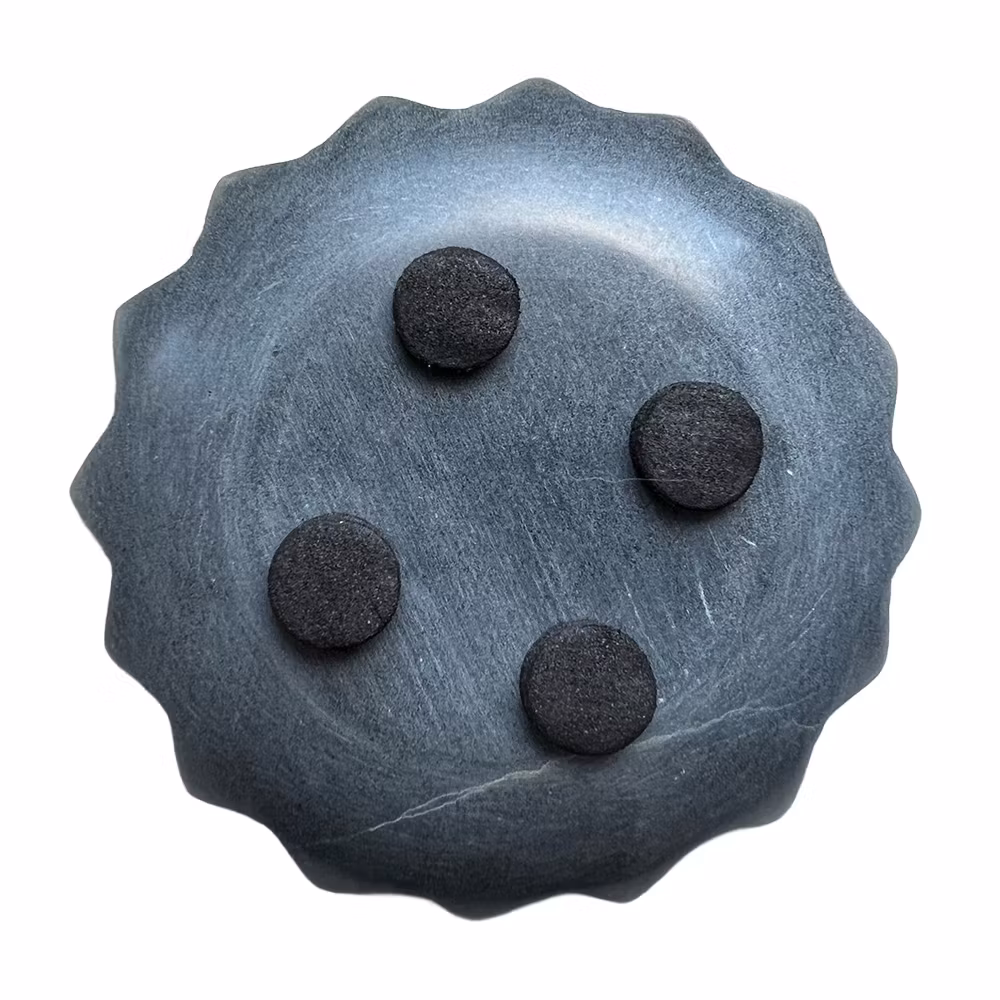 Lotus ljus- och rökelsehållare täljsten