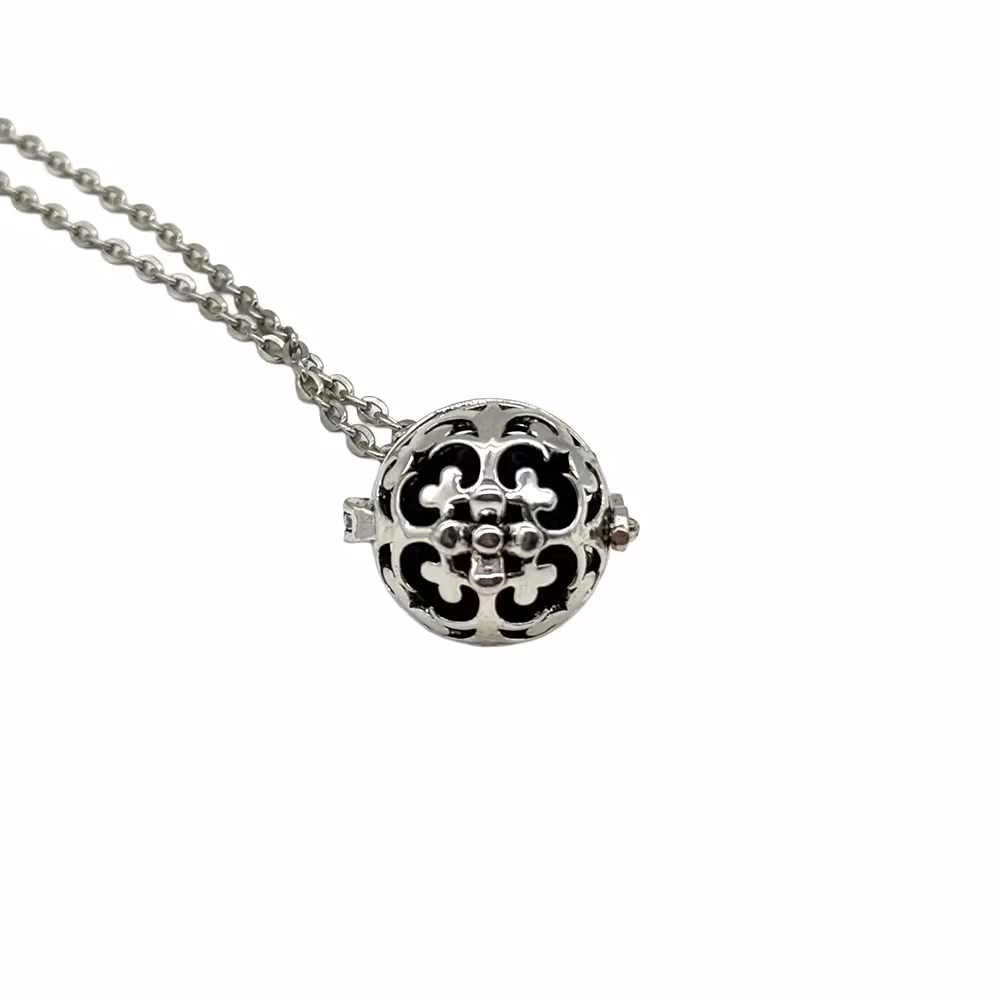 Aromahalsband med lavasten, 20mm