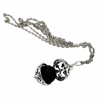 Aromahalsband med lavasten, 20mm