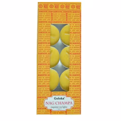 Nag Champa, 10-pack Värmeljus, Goloka