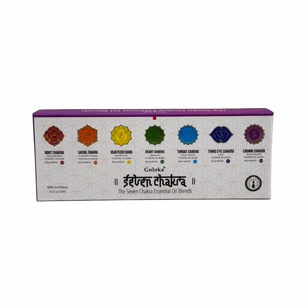 7 Chakra, Eterisk Oljeblandning 7 x 10 ml, Goloka