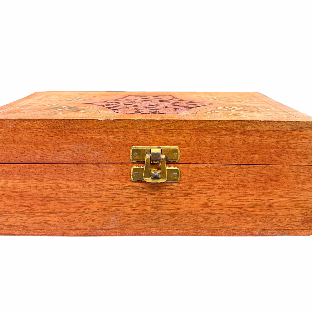 Låda för 24 Eteriska Oljor eller Parfymoljor - Missfärgat lås