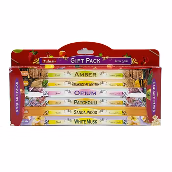 Nr1 Square Presentförpackning, 6-pack Rökelse, Tulasi