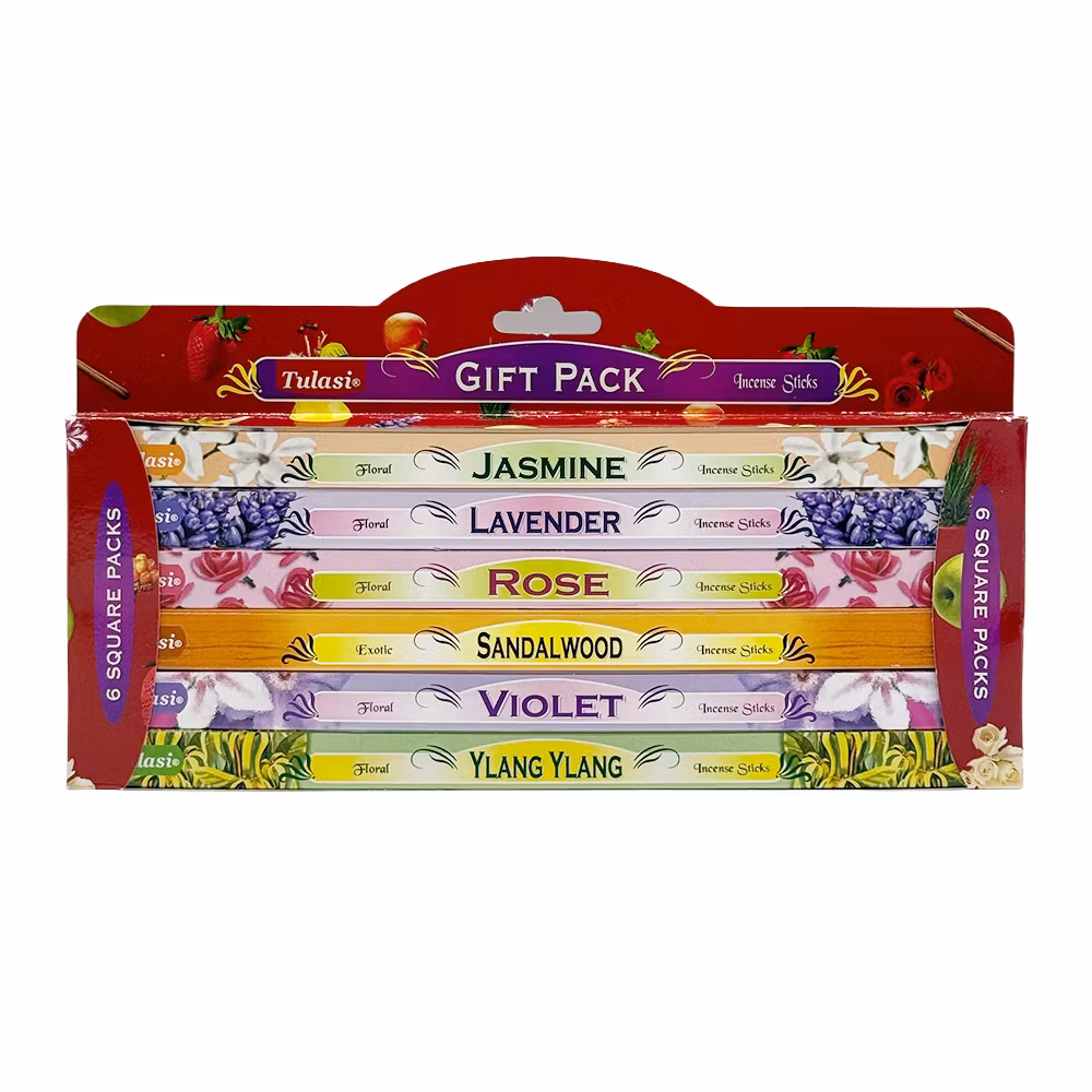 Nr2 Square Presentförpackning, 6-pack Rökelse, Tulasi