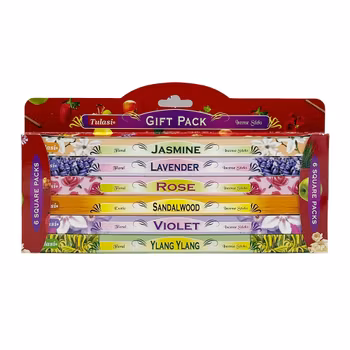 Nr2 Square Presentförpackning, 6-pack Rökelse, Tulasi