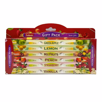 Nr3 Square Presentförpackning, 6-pack Rökelse, Tulasi