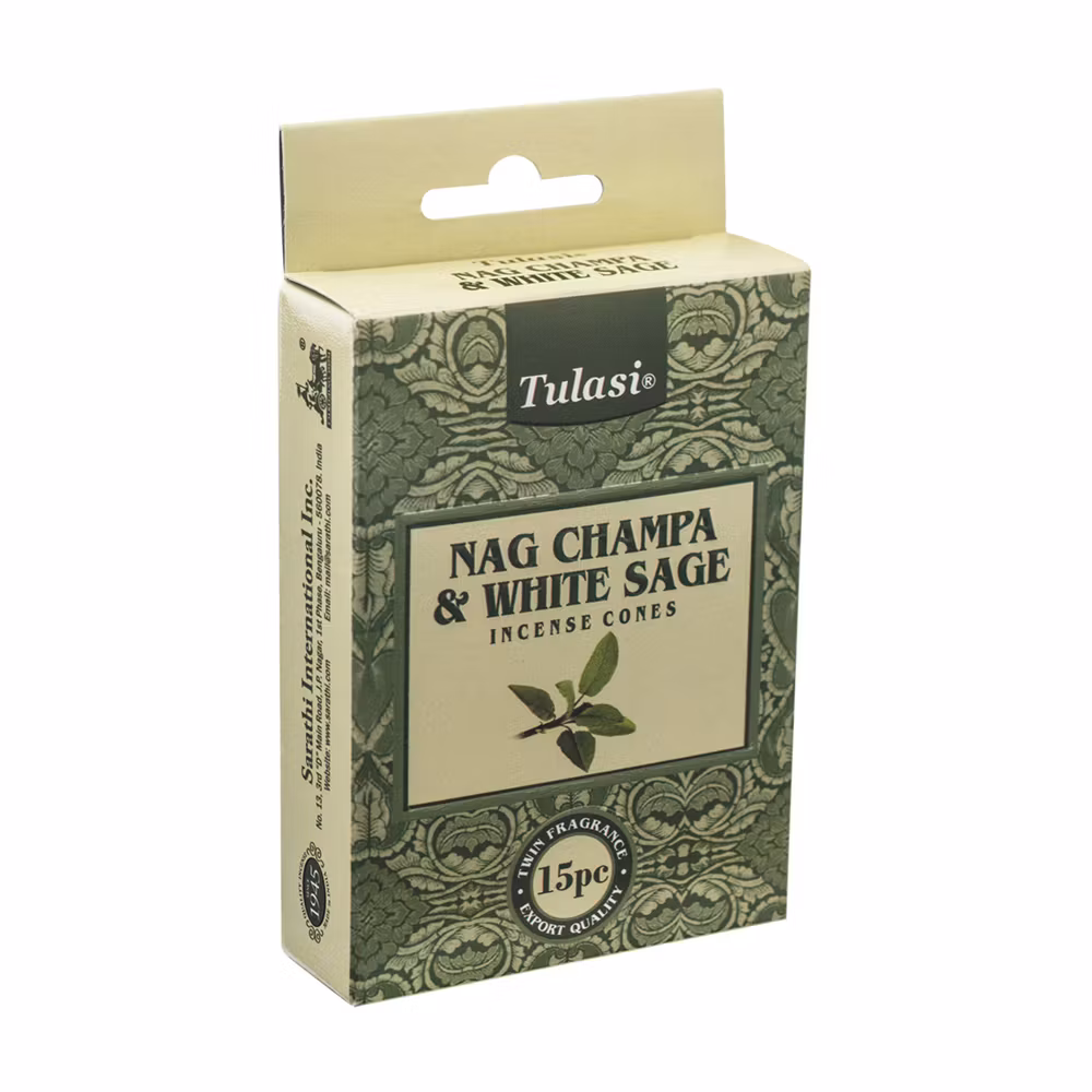 Nag Champa White Sage, Rökelsekoner, Tulasi
