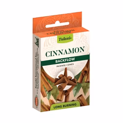 Cinnamon, Kanel, Backflow rökelse, Tulasi