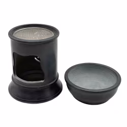 Aroma lamp + Incense holder for resin, Grey Sandstone