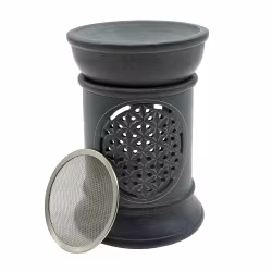 Aroma lamp + Incense holder for resin, Grey Sandstone