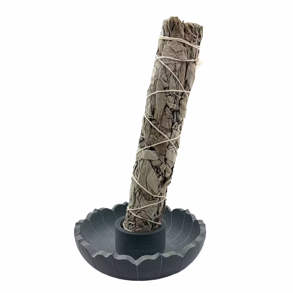 Rökelsehållare för vit salvia, Lotus Sandsten