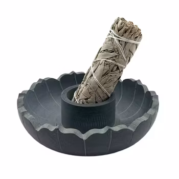 Rökelsehållare för vit salvia, Lotus Sandsten