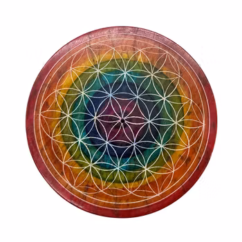 Chakra Mandala, Rund Rökelsehållare, Sandsten