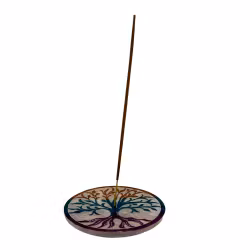 Tree of Life, Round Incense Holder, Stone