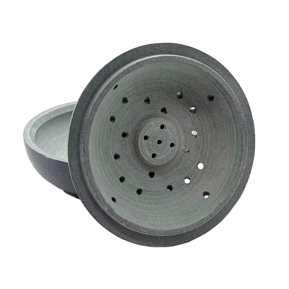 Rund skål med utskuret mönster, Nr 1, Rökelsehållare, Sandsten