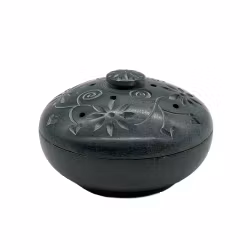 Rund skål med utskuret mönster, Nr 2, Rökelsehållare, Sandsten