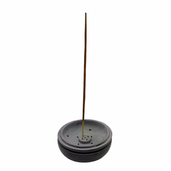 Rund skål med utskuret mönster, Nr 2, Rökelsehållare, Sandsten