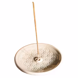 Flower of life, Grå/blå, Rökelsehållare rund