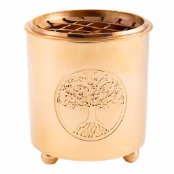 Rökelsebrännare i mässing med Yggdrasil