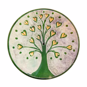 Tree of life, Hjärta Grön, rökelsehållare, Täljsten