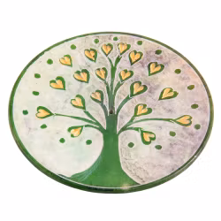 Tree of life, Hjärta Grön, rökelsehållare, Täljsten