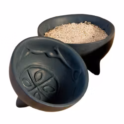 Rökelsehållare i keramik, Svart