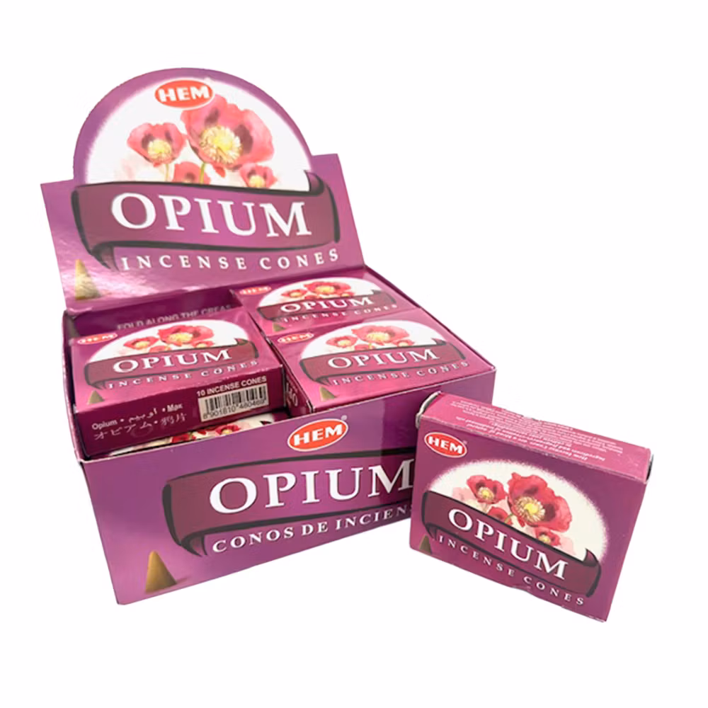 Opium, rökelsekoner, HEM