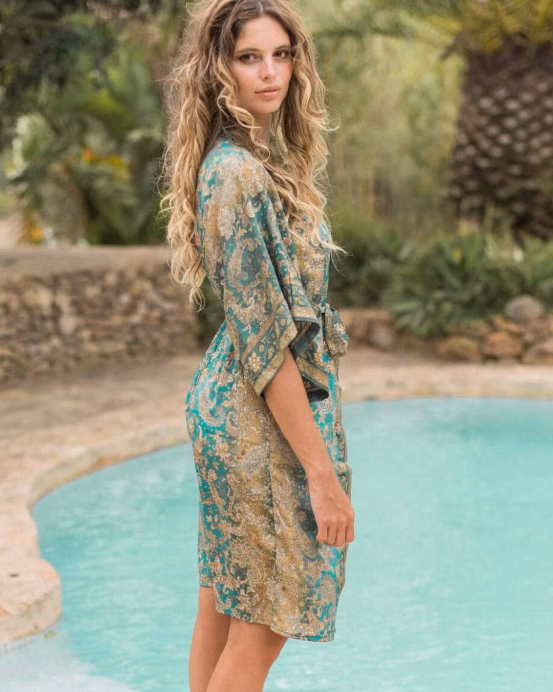 Silk kimono Turkos
