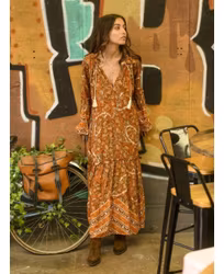 DRESS BOHO ROSE MAXI
