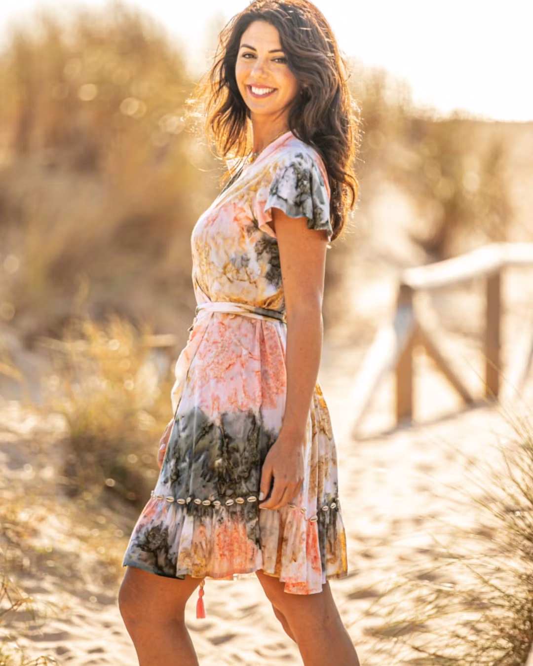 DRESS SELENE PINK SHELL