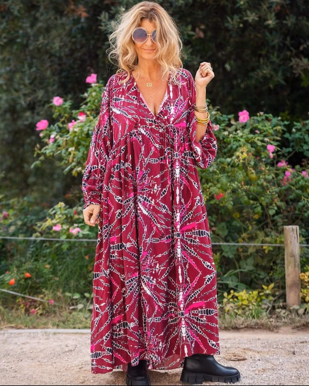 RED STRIP MAXI DRESS  REA NU 399:-