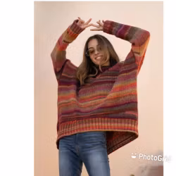 Stickad tröja Rainbow