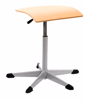 BackUp taburet gas stort sæde træ sh 50-78 cm m/glidefødder