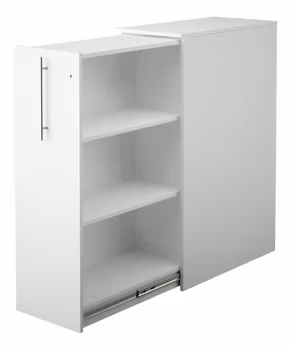 Udtræksreol 128 med hylder, venstre