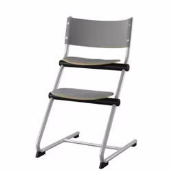 Barnestol Flex grå/sølv