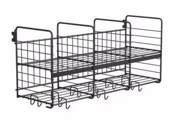 Wille hatthylla i tråd 3-fack 90 cm