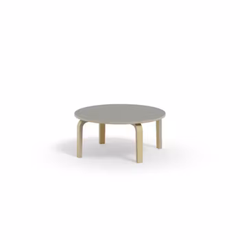 Bord Arcus linoleum björk ø 90 cm ljusgrå