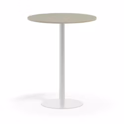 Pelarbord Pilastro BX ø 90 cm akustik linoleum vitt stativ