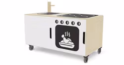 Fixa kök 3:1 med vask och spis med hjul