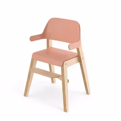 Barnstol Grow FSC D21 med armstöd sh 37 cm aprikos