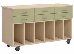 Norden elevvagn med hjul B120xD45xH72 björk