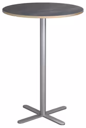 Pelarbord Cross X ø 80 Akustik linoleum silverstativ